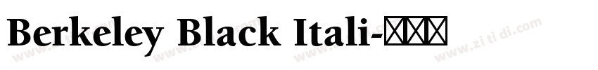 Berkeley Black Itali字体转换 Berkeley Black Itali字体转换